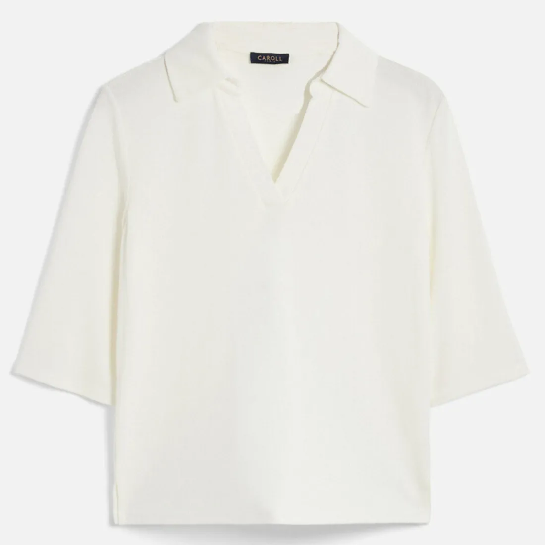 T-shirt manche courte beige en viscose