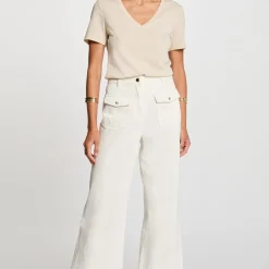 T-shirt manche courte Morgan blanc cassé
