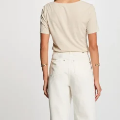 T-shirt manche courte Morgan blanc cassé