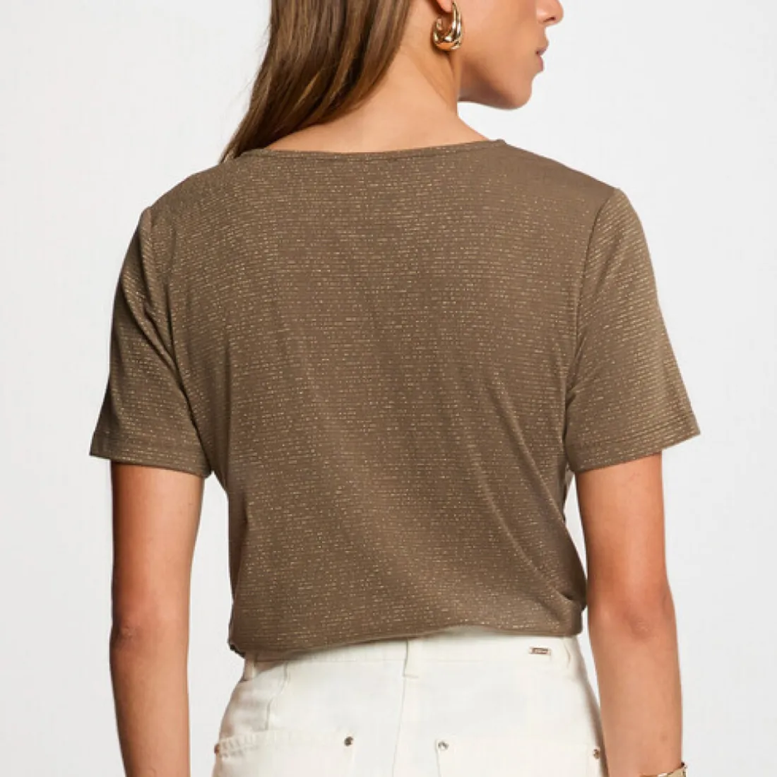 T-shirt manche courte Morgan kaki