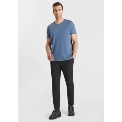 T-shirt manche courte Ogribs bleu en coton Cy