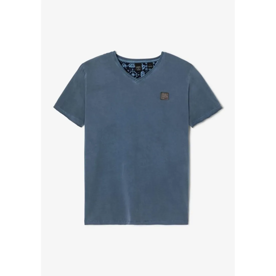 T-shirt manche courte Ogribs bleu en coton Cy