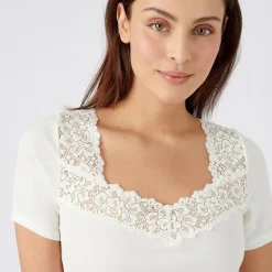 T-shirt manches courtes - Blanc en coton