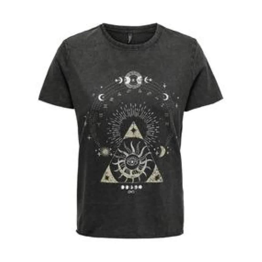 T-shirt noir à motifs Lane