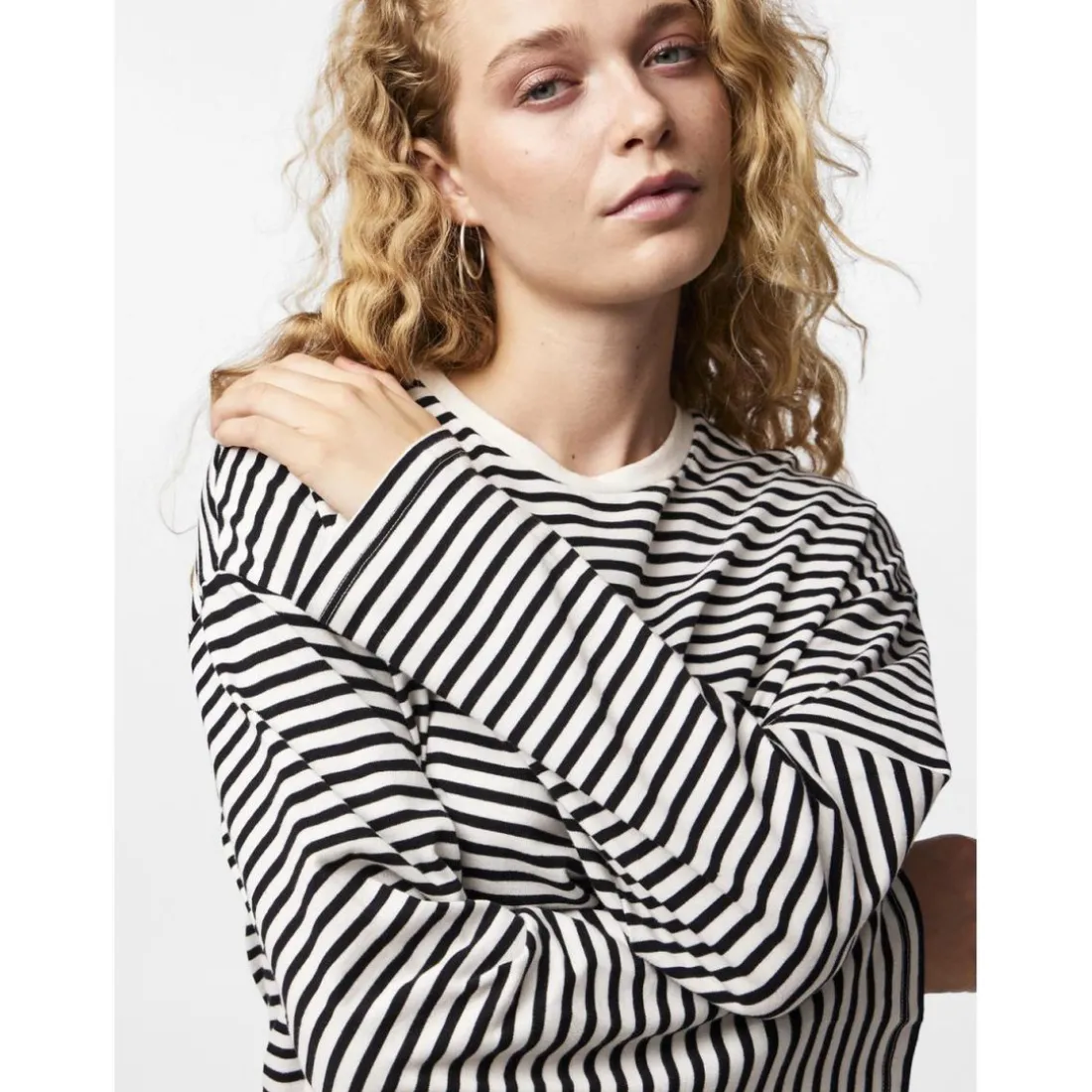 T-shirt oversize fit manches courtes blanc en coton