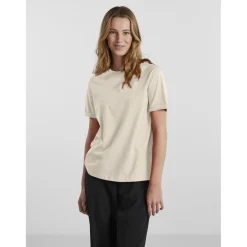 T-shirt regular fit manches courtes gris Sara