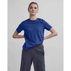 T-shirt regular fit manches courtes bleu Fawn