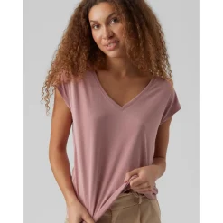 T-shirt Relaxed Fit Col en V Manches courtes Longueur regular rose Pax