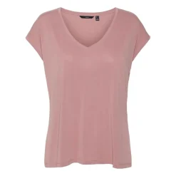 T-shirt Relaxed Fit Col en V Manches courtes Longueur regular rose Pax