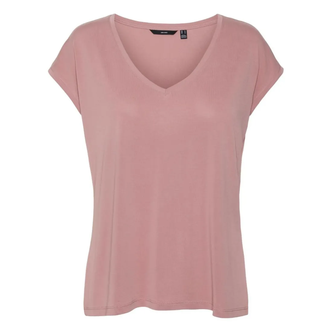 T-shirt Relaxed Fit Col en V Manches courtes Longueur regular rose Pax