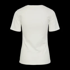 T-shirt slim fit manches courtes blanc en coton Zoé