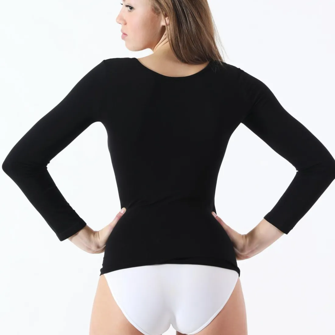 T-Shirt thermo Minceur Noir Lytess