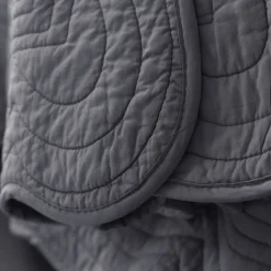 Tête de lit en boutis uni coton - Gris