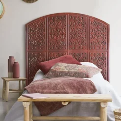 Tête de lit style oriental bois sculpté Linium Cuivre