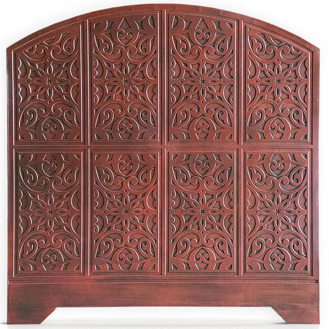 Tête de lit style oriental bois sculpté Linium Cuivre