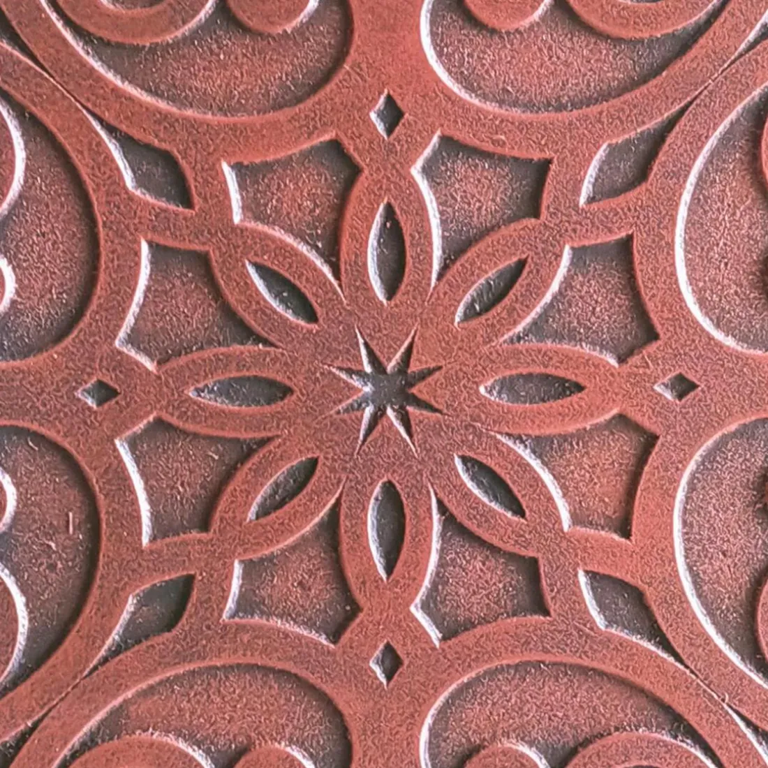 Tête de lit style oriental bois sculpté Linium Cuivre