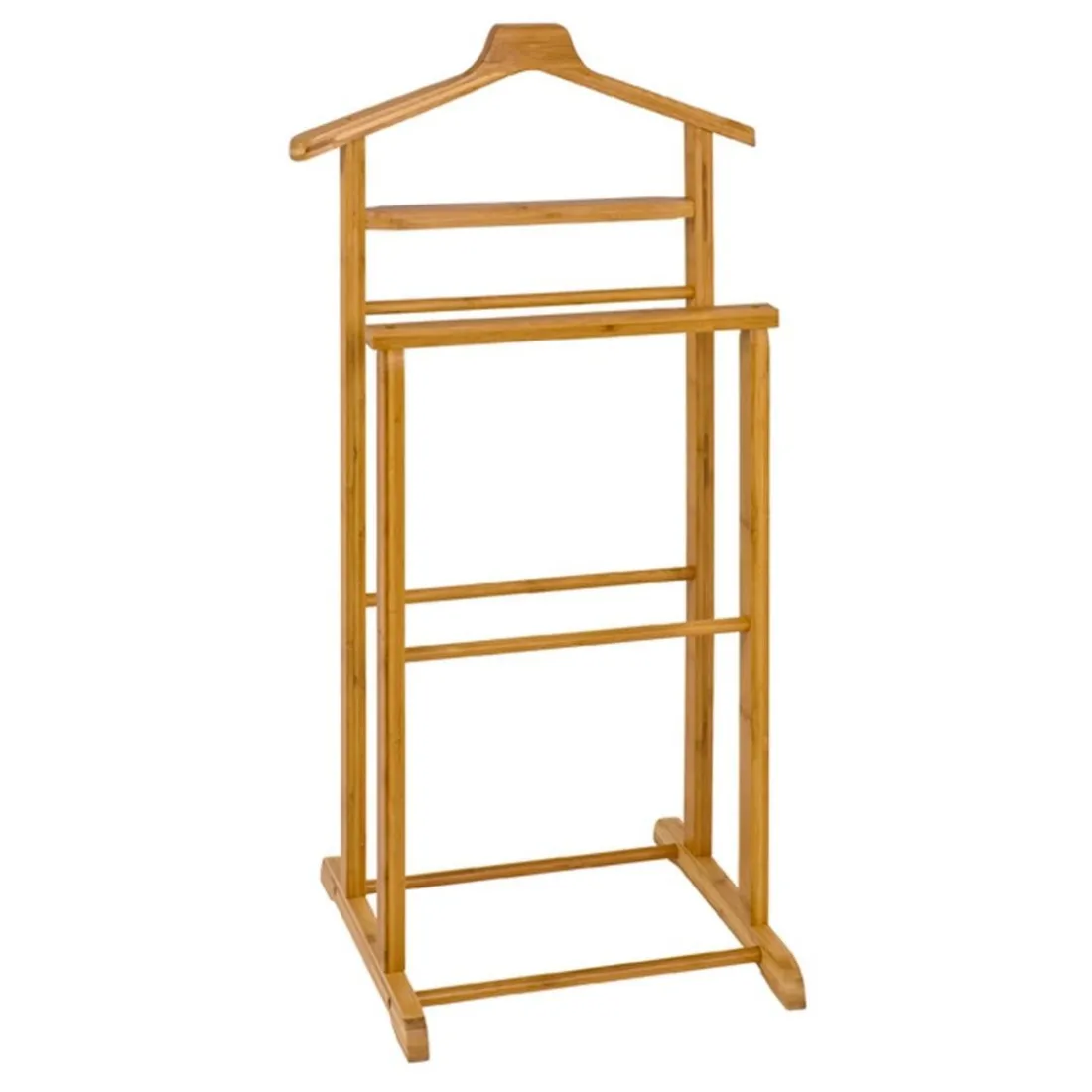 Valet de chambre deux rangées bois massif bambou