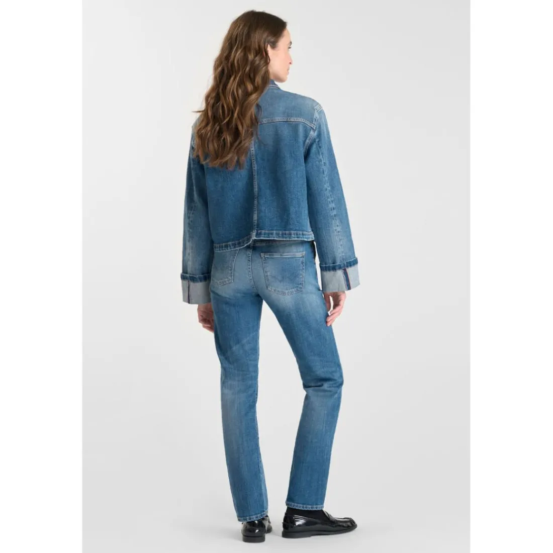 Veste ALESKA bleu en coton Rose
