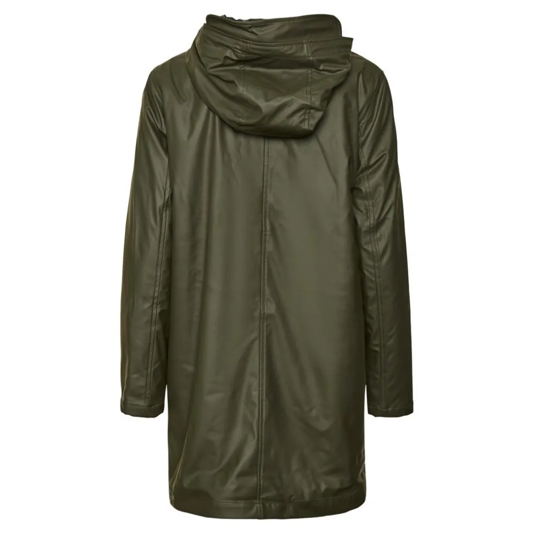 Veste Capuche Au-dessus du genou vert