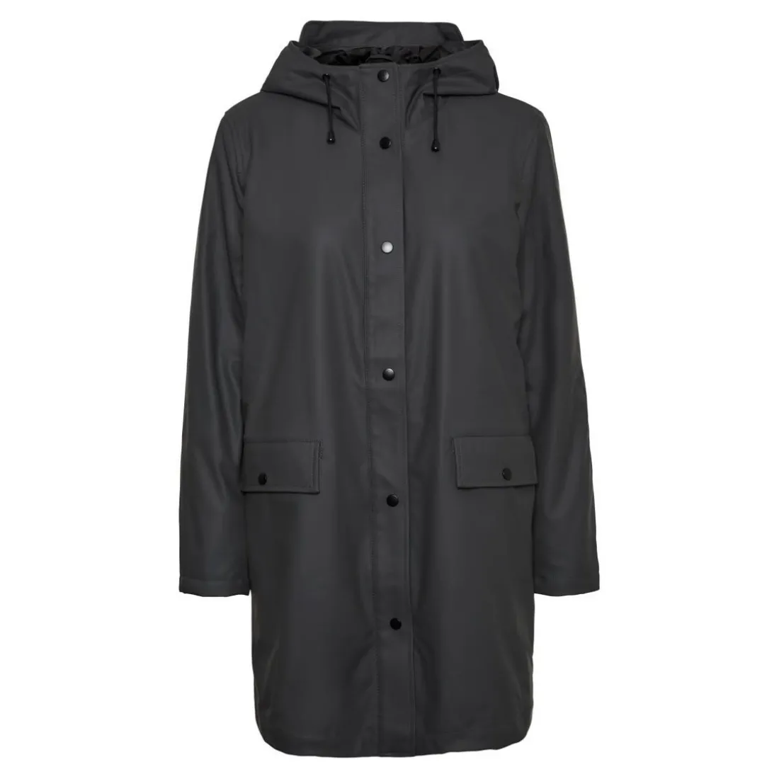 Veste Capuche Au-dessus du genou gris