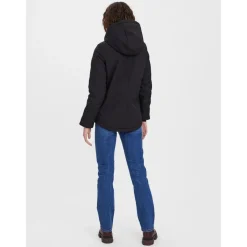 Veste Capuche Manches longues Court noir Mila