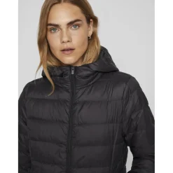 Veste capuche noir Ines