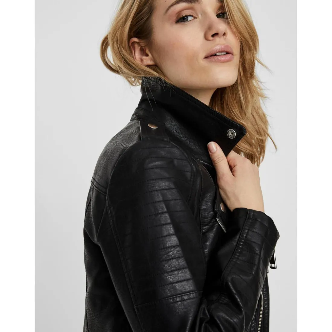 Veste Col motard Manches longues noir Hope
