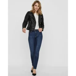 Veste Col motard Manches longues noir Hope
