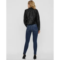 Veste Col motard Manches longues noir Hope
