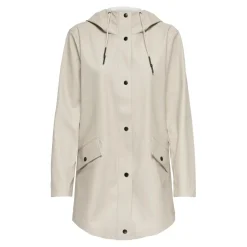 Veste de pluie capuche gris clair Ione