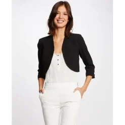 Veste droite manches 3/4 noir