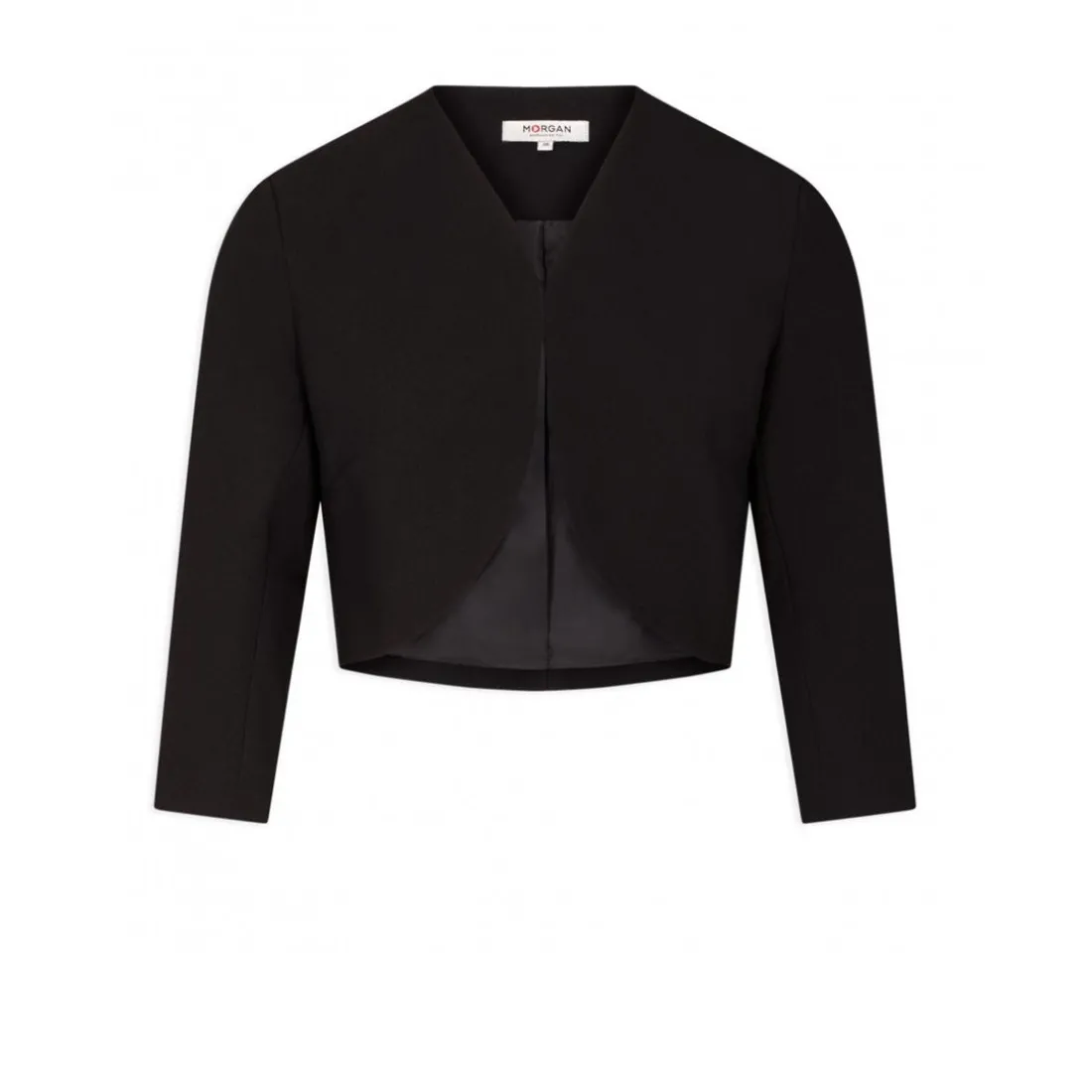 Veste droite manches 3/4 noir