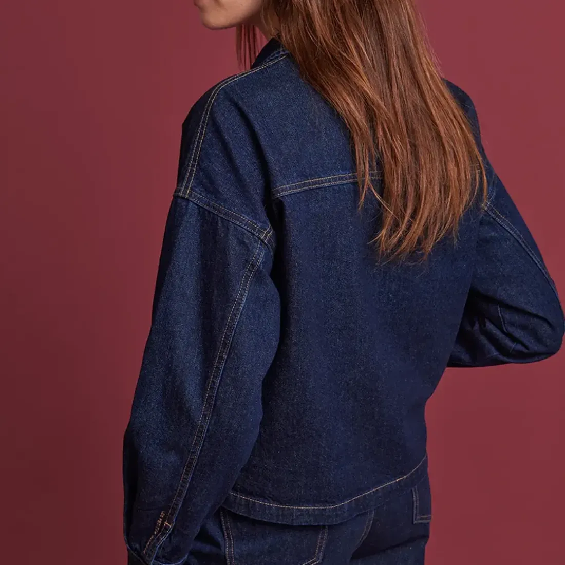 Veste en jean brut