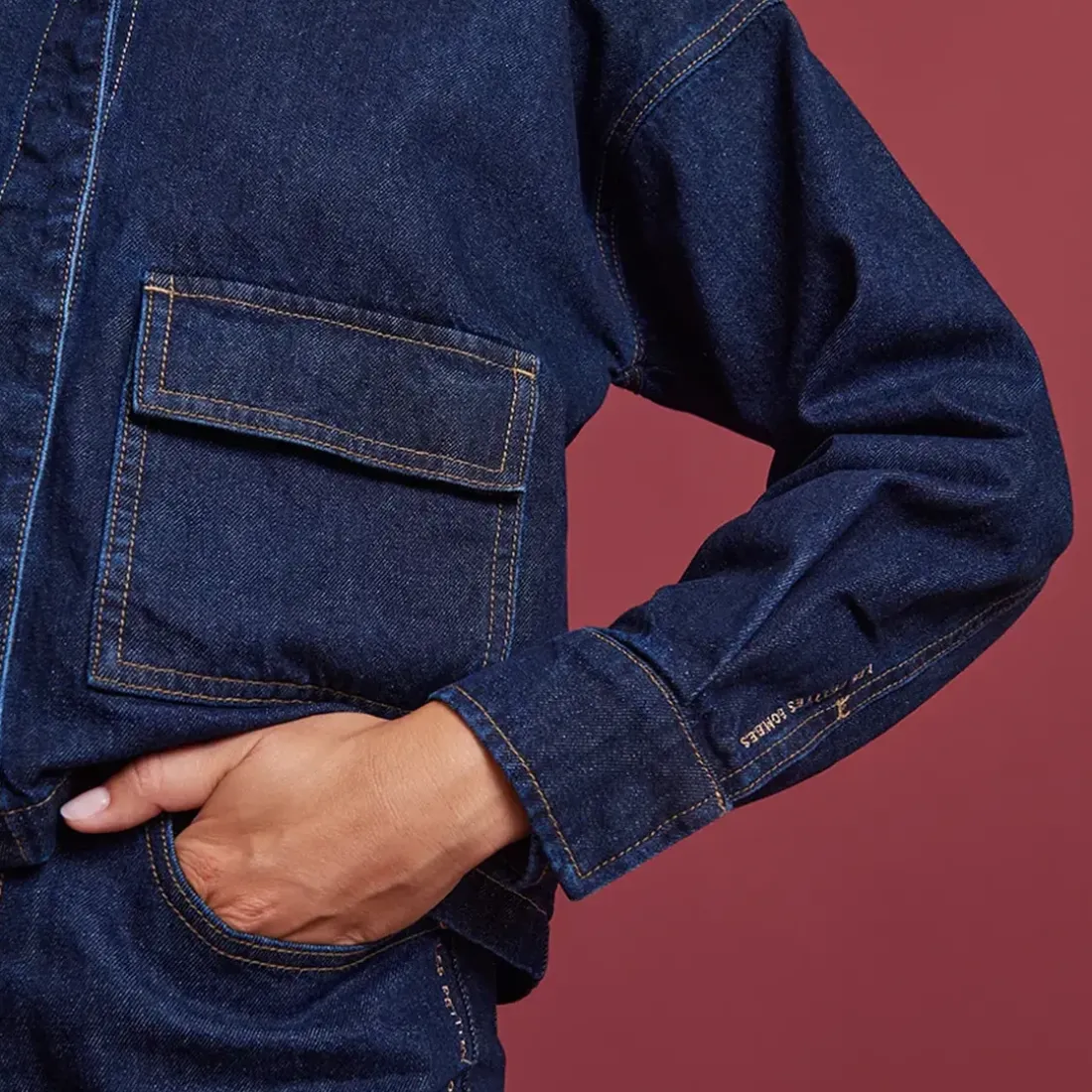 Veste en jean brut