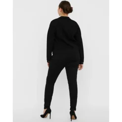 Veste en jean col italien - Noir