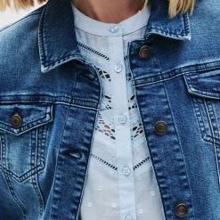 Veste en jean femme bleu