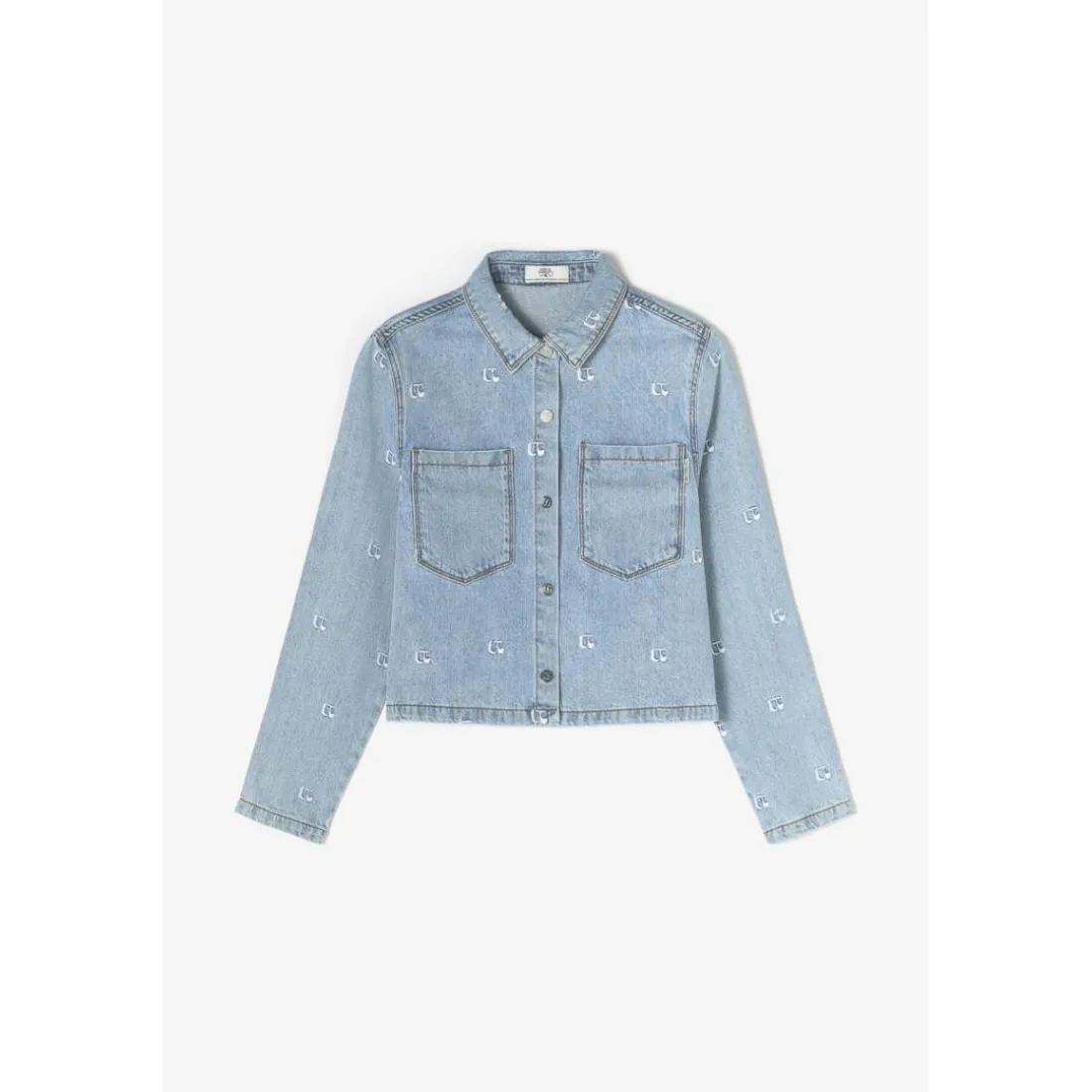 Veste en jeans à broderies monogramme APOLO Emma