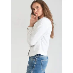 Veste en jeans Lilly blanche