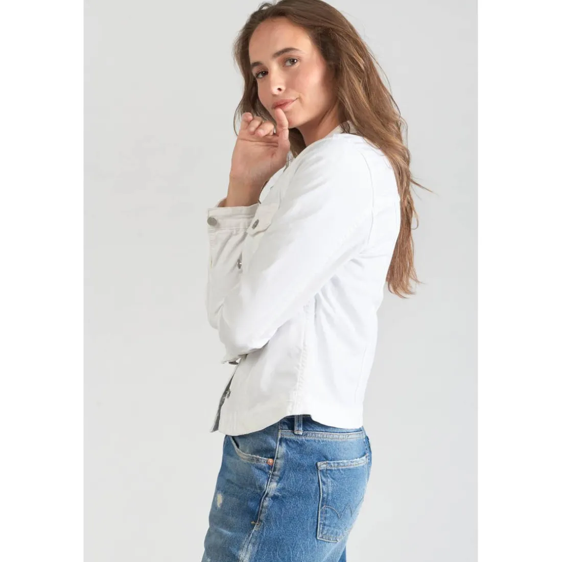 Veste en jeans Lilly blanche