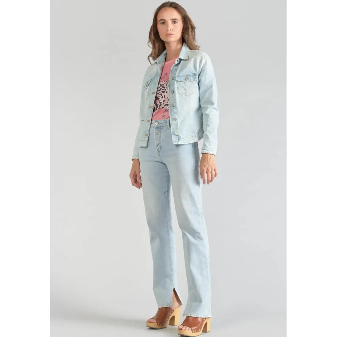 Veste en jeans Lilly bleu très clair