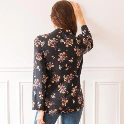Veste fleurie Iris en viscose