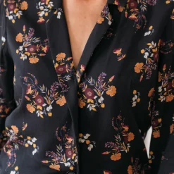 Veste fleurie Iris en viscose