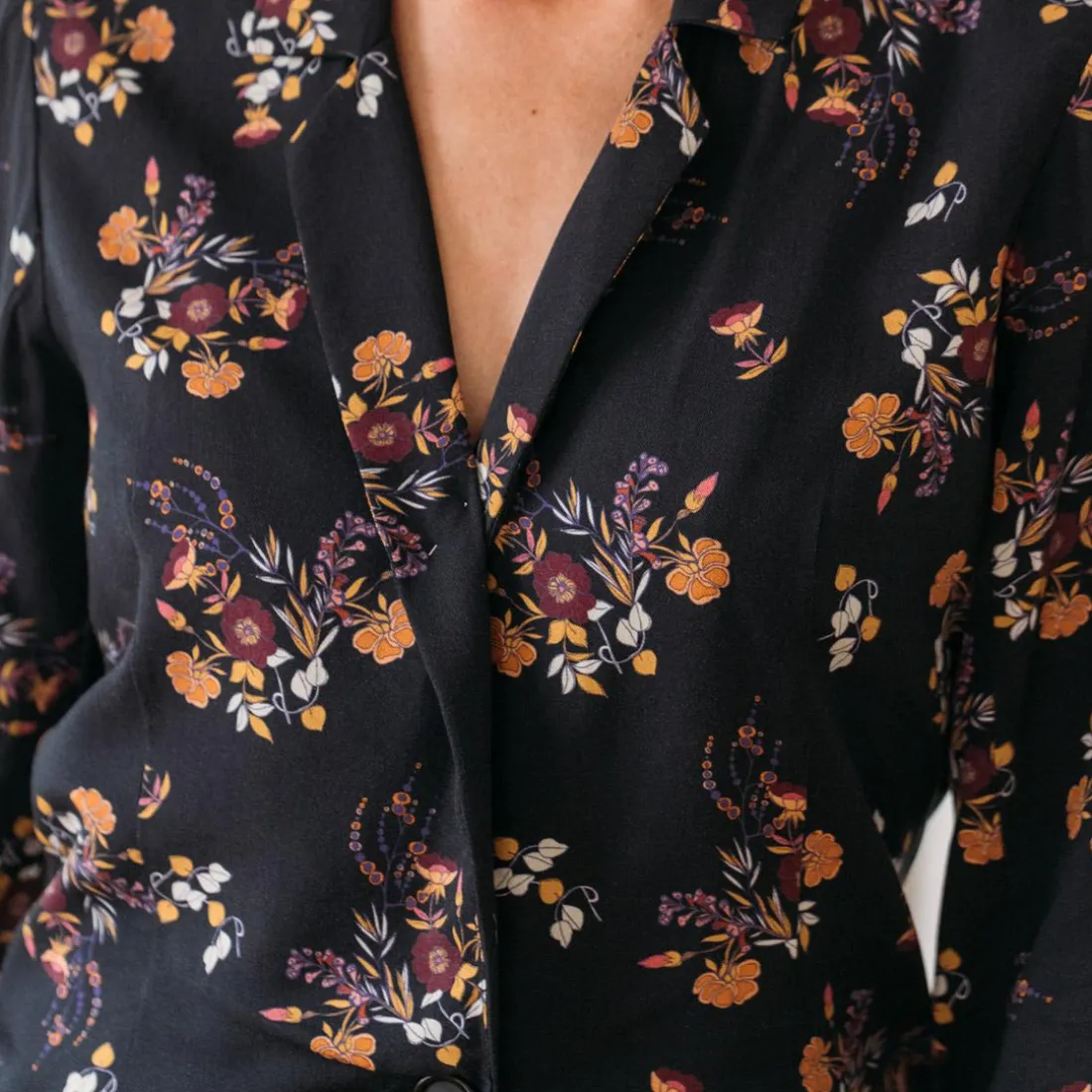 Veste fleurie Iris en viscose