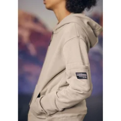 Veste garçon, zippée Hodybo gris beige blanc en coton