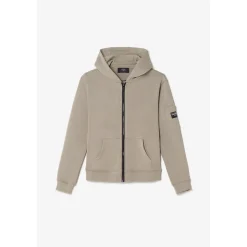 Veste garçon, zippée Hodybo gris beige blanc en coton