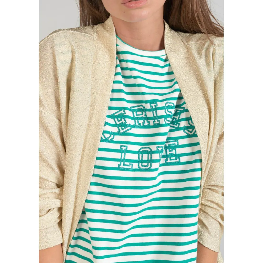 Veste kimono Sobrado doré jaune