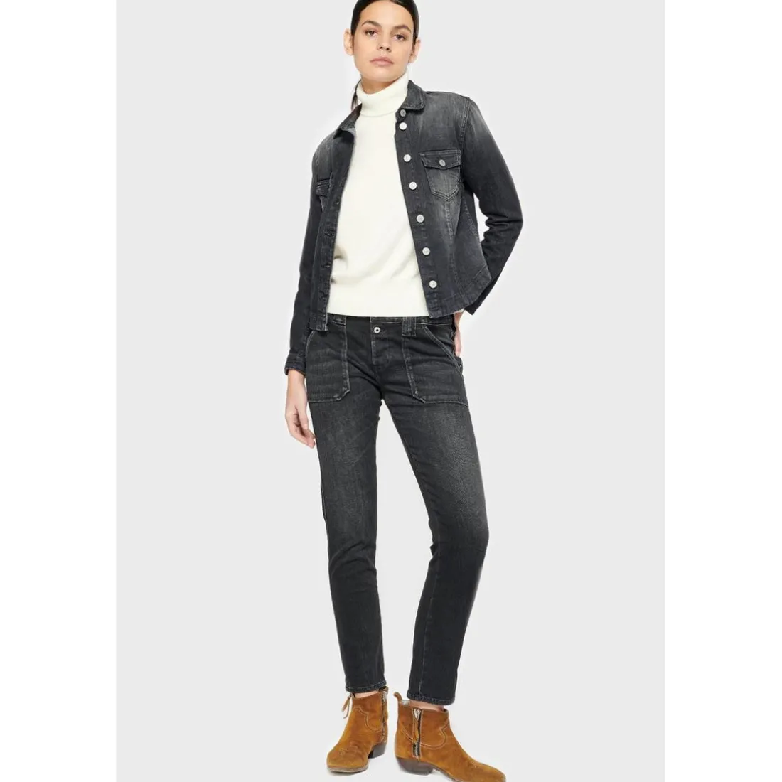 Veste Lilly en jeans noir
