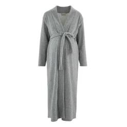 Veste longue grossesse grise Cache Coeur Lingerie en viscose