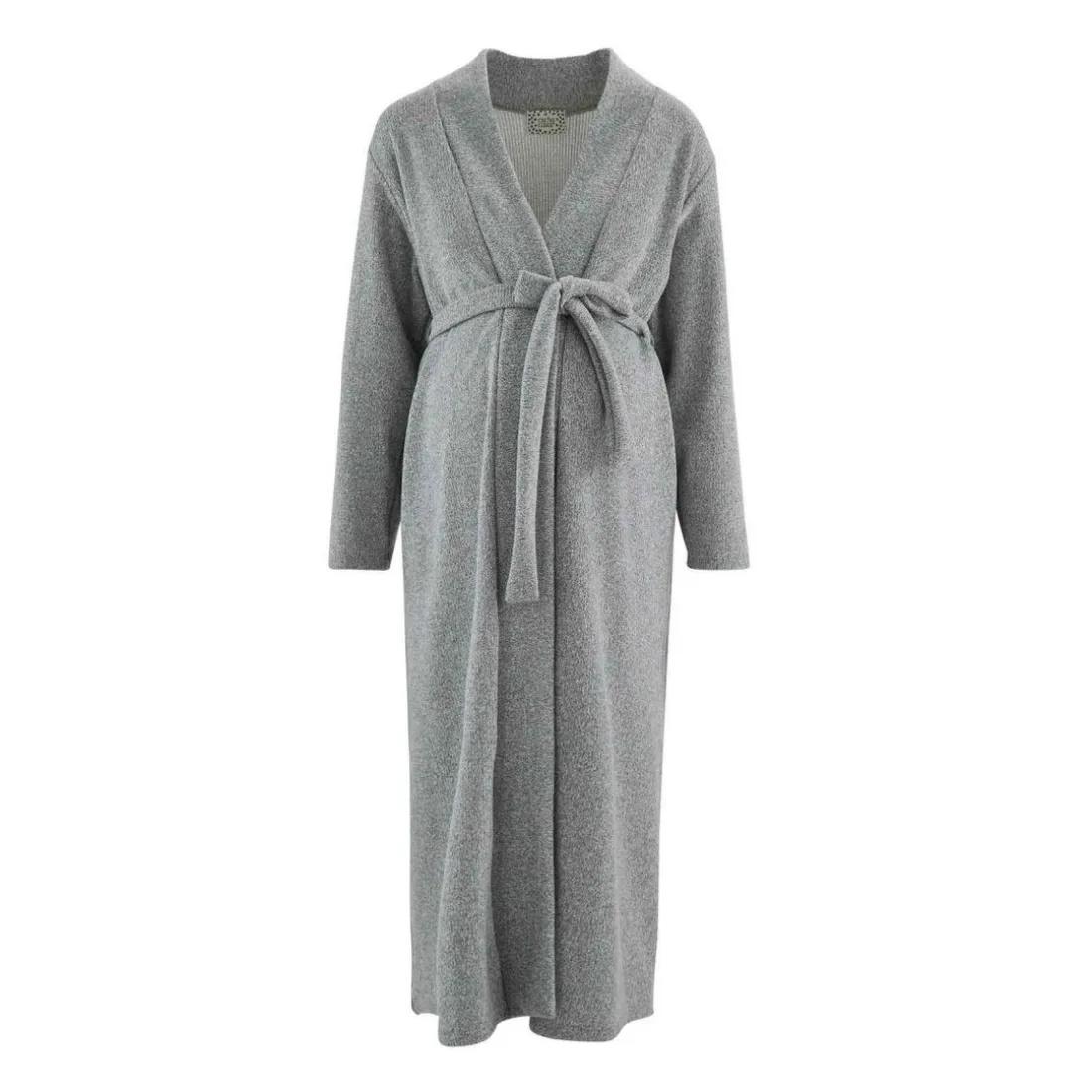 Veste longue grossesse grise Cache Coeur Lingerie en viscose