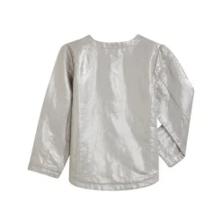 Veste manches longues argentée brillant bébé